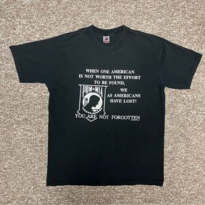 1996 POW MIA American YOU ARE NOT FORGOTTEN Single Stitch Political VTG T-Shirt